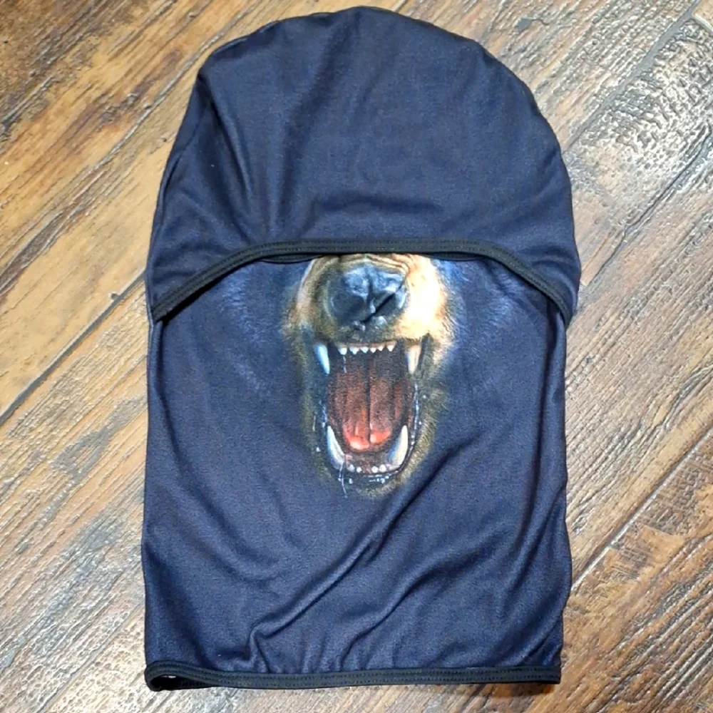 Black Bear Print Balaclava